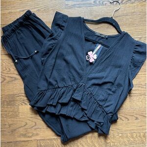 Women’s Linen 2 Piece Summer Set - L